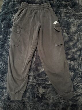 Nike Black Cargo Joggers with Logo
